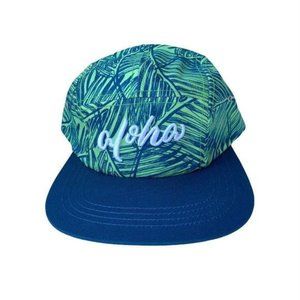 NEW Aloha 5 Panel Embroidered Palm Leaves Hat